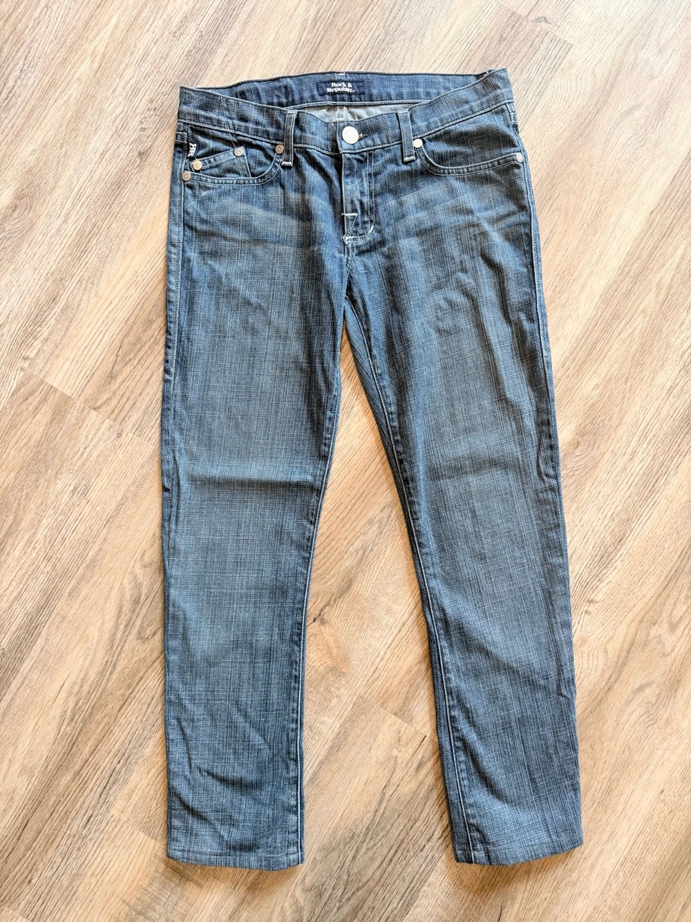 Vintage Y2K Rock & Republic Custom Tailored Skinny Jeans in Washed Blue